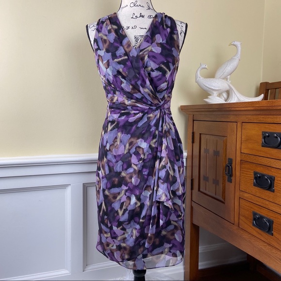 Ralph Lauren Dresses & Skirts - Ralph Lauren Silk Printed Draped Dress